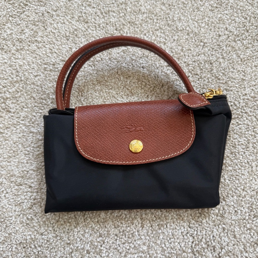Longchamp LE PLIAGE ORIGINAL S HANDBAG Black - Recycled Canvas - Picture 7 of 11